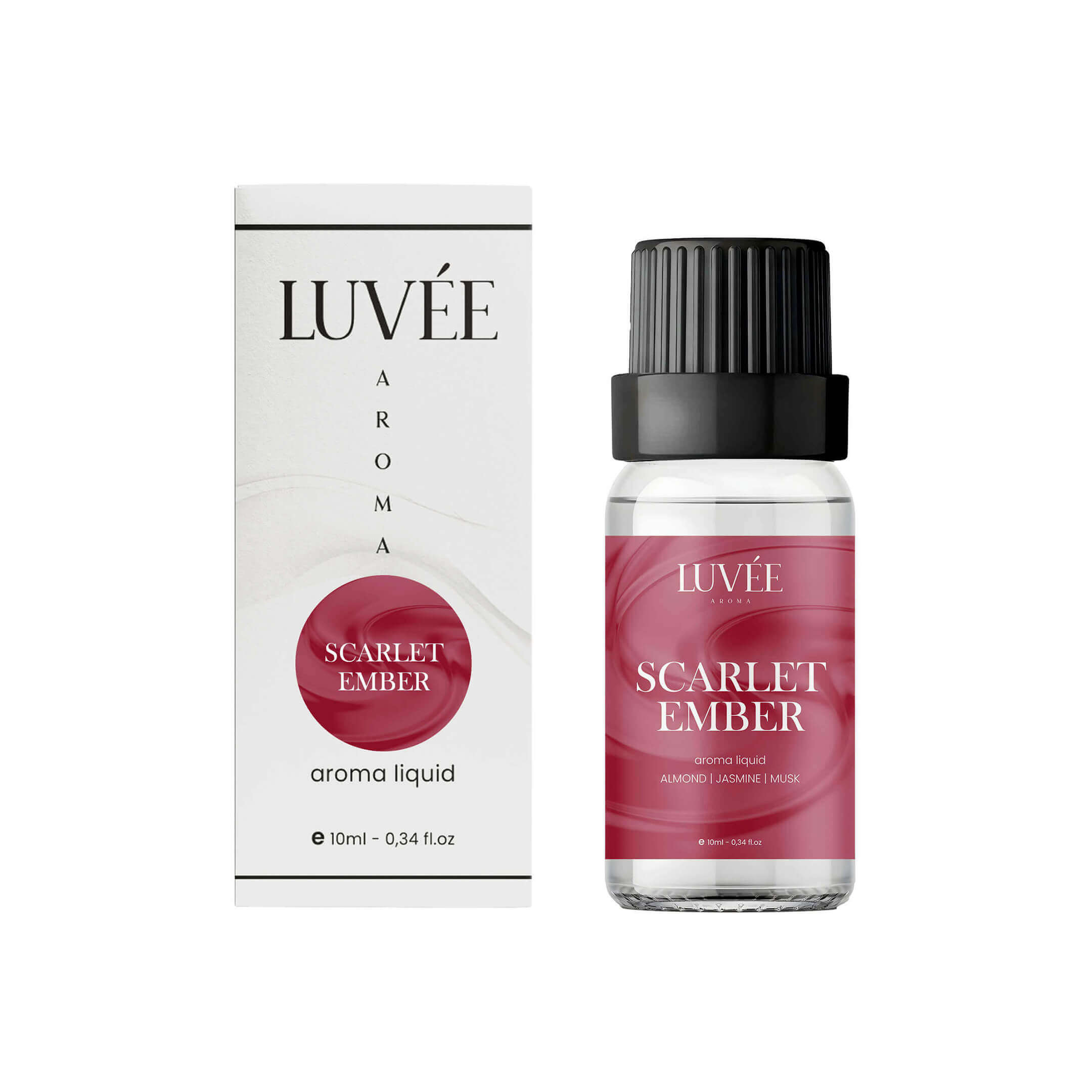 Scarlet Ember aromatherapy essential oil by Luvée – bold, fiery diffuser oil with warm, spicy and sensual notes.