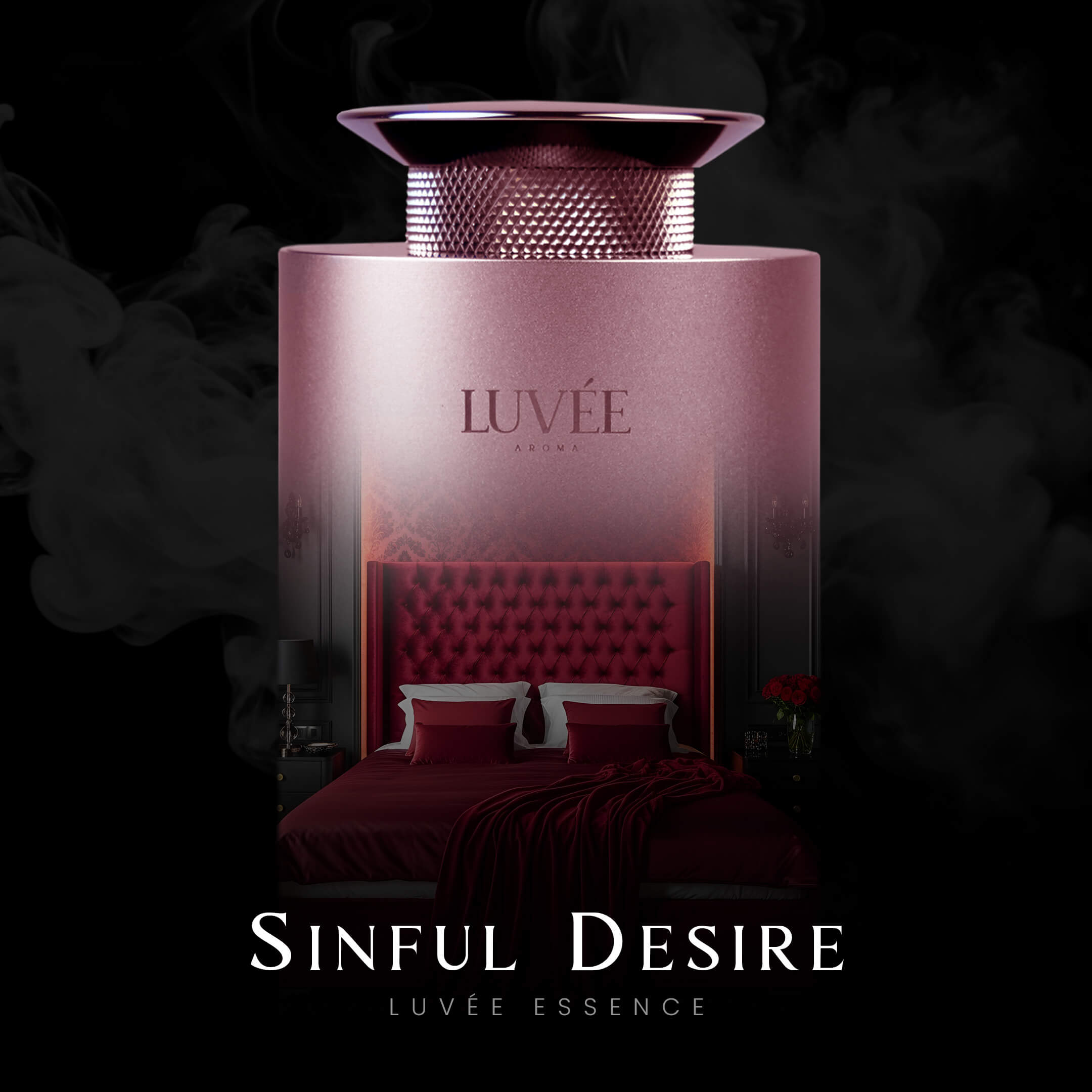 Luvée Sinful Desire diffuser oil – premium essential oil with sensual fragrance for a cozy and intimate atmosphere.