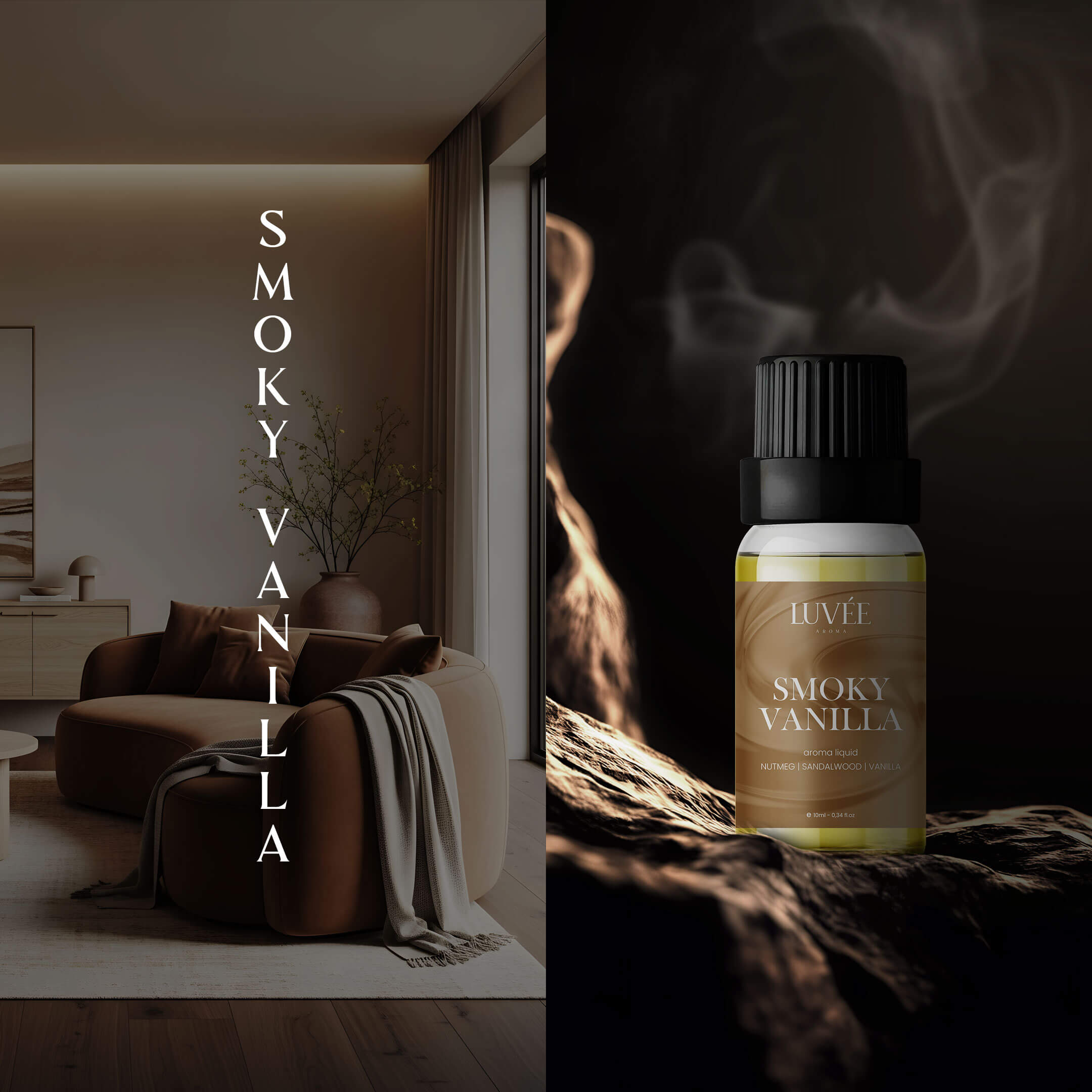 Smoky Vanilla - Sensual & Relaxing Mood - Aroma Oil for Diffusers
